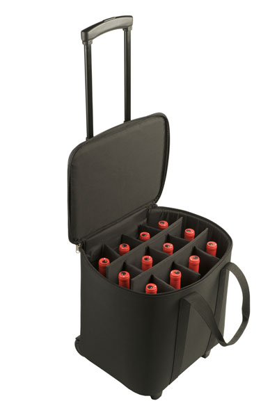 12 bottle wine suitcase with wheels